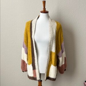 Anthropologie color block cardigan